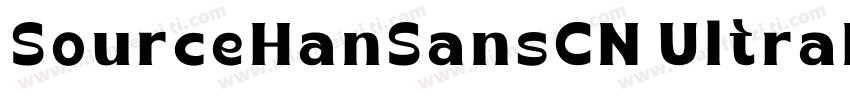SourceHanSansCN UltraBoldCondensed字体转换